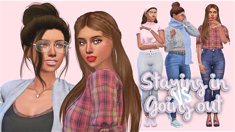 The Sims 4 Create A Sim Lookbook Staying In Vs Going Out Cc Links