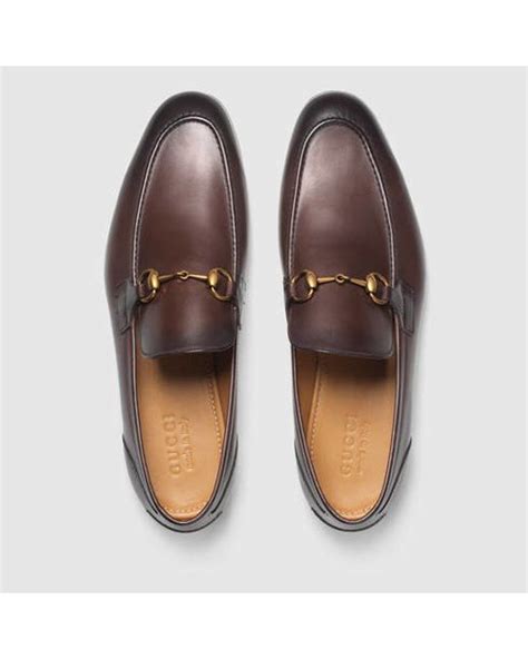 Gucci Jordaan Leather Loafer In Brown For Men Lyst