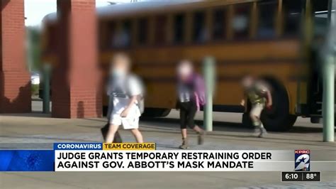 Judge Grants Temporary Restraining Order Against Gov Abbotts Mask Mandate Youtube