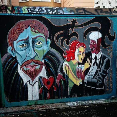 This alley is covered head to toe with art that is constantly changing. Munch inspired #ClarionAlley #streetart #spray #mural # ...
