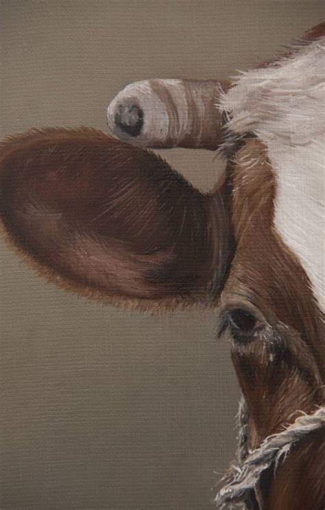 Portrait Of A Cow Painting By Mayrig Simonjan Saatchi Art