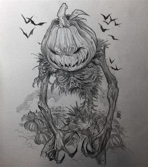 The Great Pumpkin By Necromogarip Artshelp Scary Drawings
