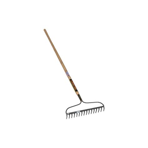 Seymour 16 Tine Landscaping Bow Rake With 60 In Wood Handle 42357