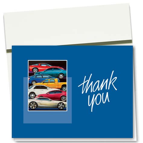 Auto Repair Thank You Cards Stacked Cars