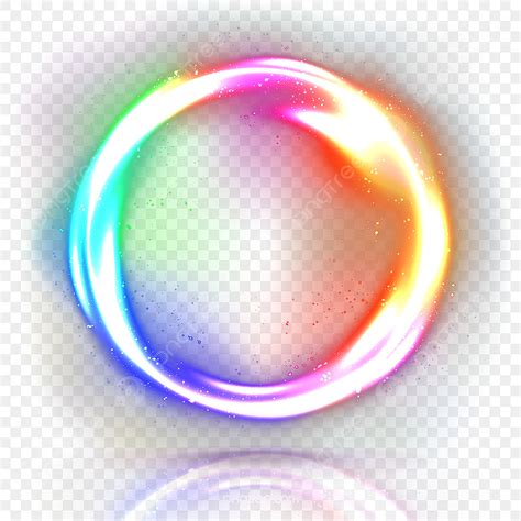 Sci Fi White Transparent Colored Round Sci Fi Aura Halo Aperture