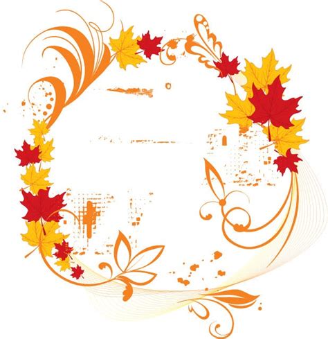 Vector Autumn Elegant Frame Background For Powerpoint