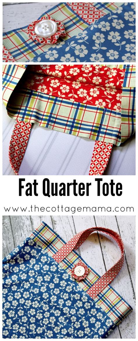 Fat Quarter Tote Bag Tutorial The Cottage Mama