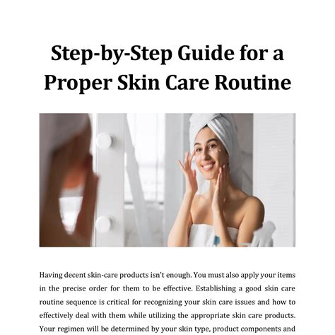 Proper Skin Care Routine Step By Step Guidepdf Docdroid