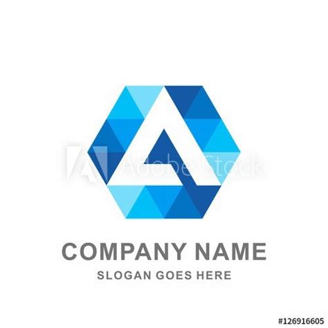 Hexagon Triangles Logo Logodix