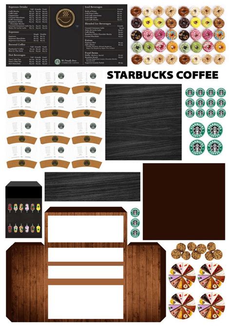 Diy Miniature Starbucks Coffee Cafe For Dolls No Kit Dollhouse