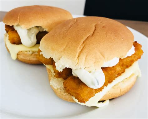 Homemade Filet - o - fish sandwiches food