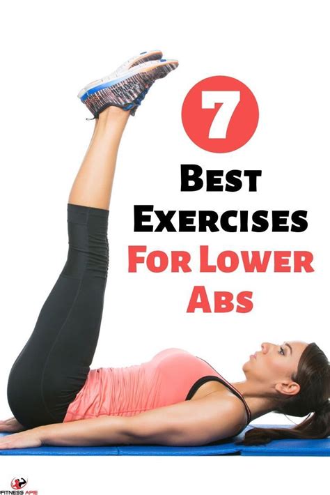 A Woman Laying On Her Stomach With The Title 7 Best Exercises For Lower Abss