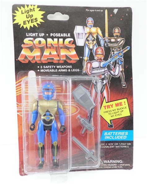 Vintage Soma Toys Sonic Man Robo Cop 1990 Bootleg Knock Off Ko Action