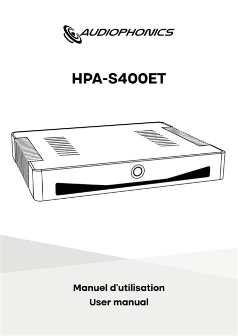 Audiophonics Hpa S400et User Manual Pdf Download Manualslib
