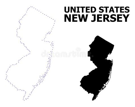 Abstracciones Punteadas Del Mapa Del Estado De New Jersey Ilustraci N