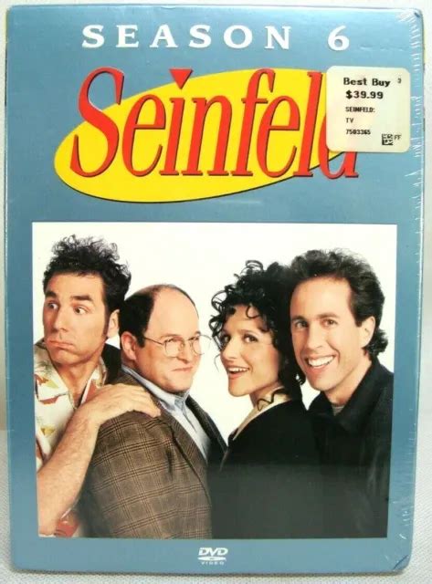 Seinfeld Season 6 Complete Dvd Box Set Nbc Sitcom Emmy Award Winning