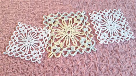 Easy Flower Square Motif Crochet Pattern