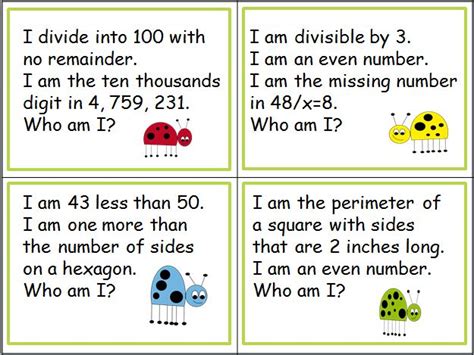 Classroom Freebies Math Riddle Cards For Spiraled Review