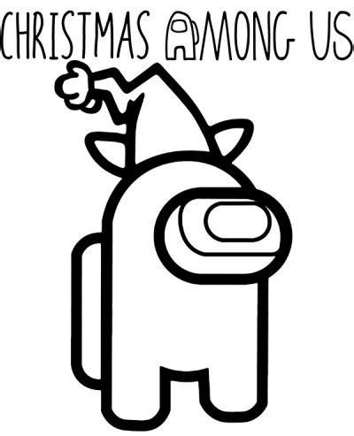 Christmas With Among Us Coloring Page Topcoloringpages Net