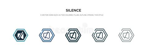 Silence Icon In Different Style Vector Illustration Two Colored And