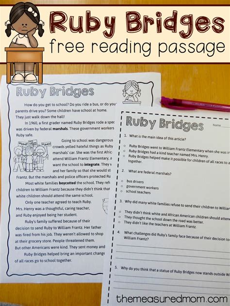 The attendance area for ruby bridges elementary will include addresses that are currently assigned to canyon creek, fernwood and kokanee. Ruby Bridges Printable Worksheets | Printable Worksheets
