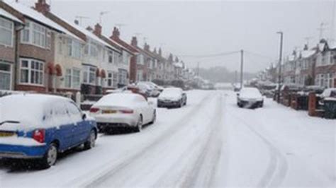 Coventry And Warwickshire Ice Warning As More Snow Forecast Bbc News