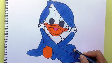 Dibujando Y Coloreando A Pato Donald Baby Mickey Mouse Drawing And