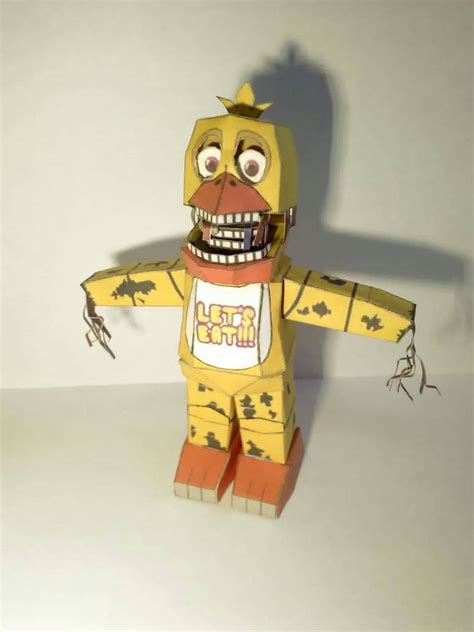 Withered Chica Papercraft Fnafucn By Underbonnie On Deviantart