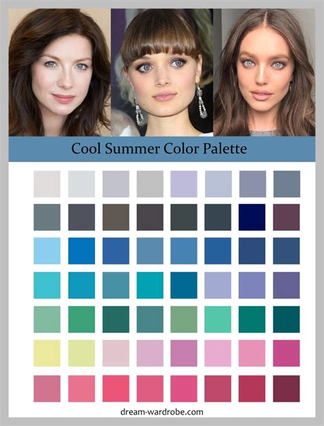 Cool True Summer Color Palette And Wardrobe Guide Dream Wardrobe Summer Color Palette
