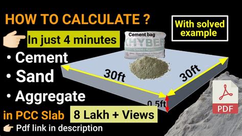 How To Calculate Cement Sand And Aggregate Quantity In Concrete