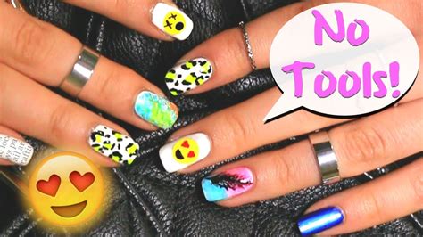 Using a nail glitter pen, draw a stripe along your french manicure tip to dress it up and cover up any uneven lines. No tools needed! 6 easy nail art designs for beginners ...