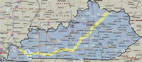 Highway Kentucky Road Map