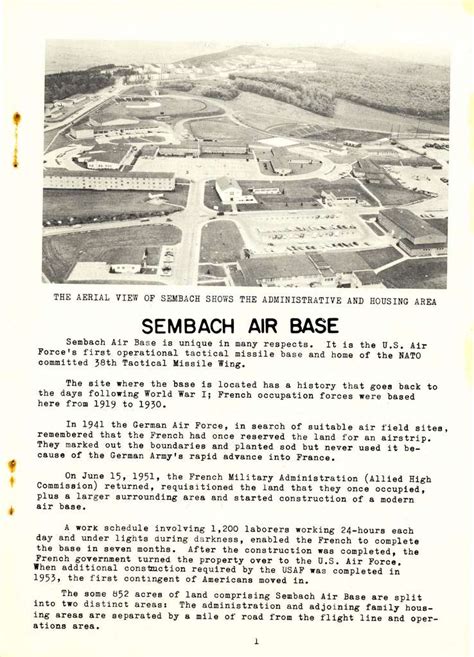 Sembach Air Base Welcomes You Sembach Missileers