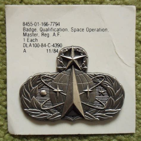 Air Force Master Space And Missile Operations Badge Reforger Military