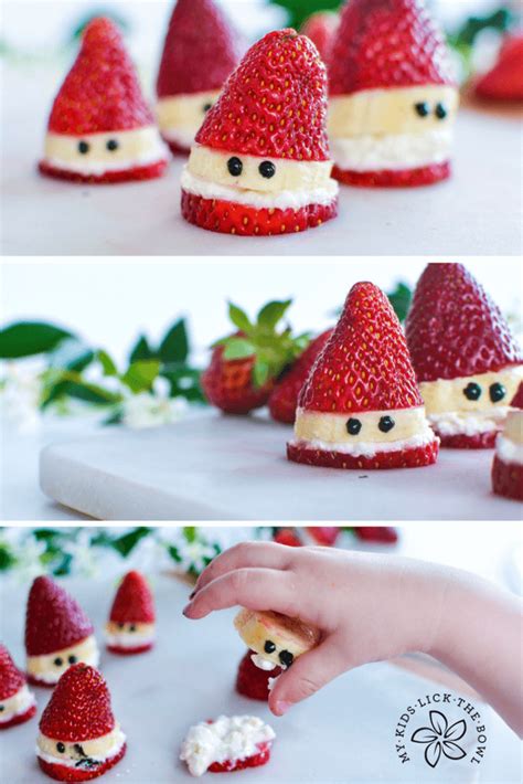 It's a creative way to make santa out of strawberries. Fruit Platters for Kids: 10 Christmas Party Platters ...