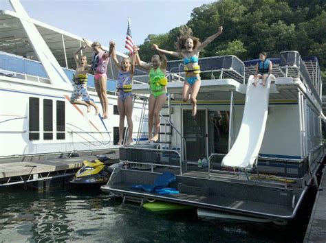 Relax on the deck in one of a thousand private coves while the kids spash into beautiful dale hollow lake off the water slide. Family, Community, And Houseboating At Dale Hollow Lake ...