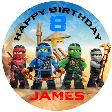 Lego Ninjago Edible Image Cake Topper Personalized Birthday Sheet