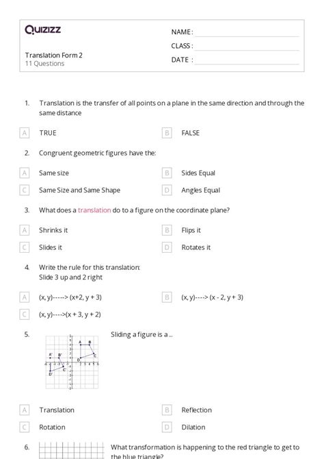 50 Dilations Worksheets For 2nd Grade On Quizizz Free Printable