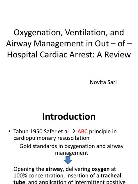 Oxygenation Ventilation And Airway Management In Pdf