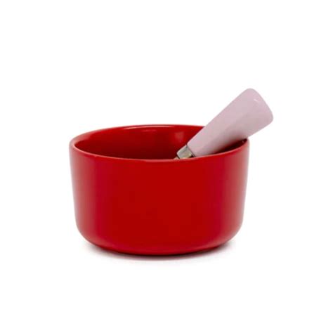 Kringle Dip Bowl And Spreader Red 11x65cm House And Garden