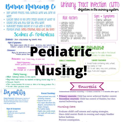 Bundle Pediatric Nursing Notes 46 Full Pages Instant Digital Etsy