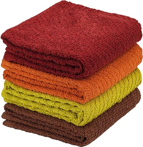 Decorrack 4 Pack Large Kitchen Towels 100 Cotton 15 X 25 Inch