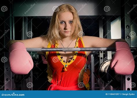 Beautiful Girl In Boxing Gloves Stock Image Image Of Fight Boxing