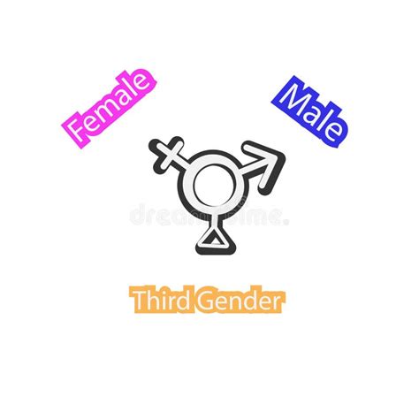Female Male And Third Gender Icons On White Background Stock Vector