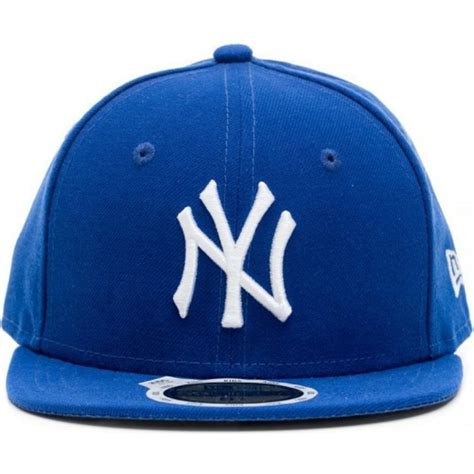 New Era Flat Brim Youth 59fifty Essential New York Yankees Mlb Blue