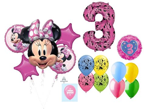 Dalvaydelights Minnie Mouse 3rd 3 Third Birthday Forever 16 Piece