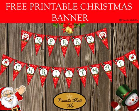 Free Printable Christmas Banner Free Printable