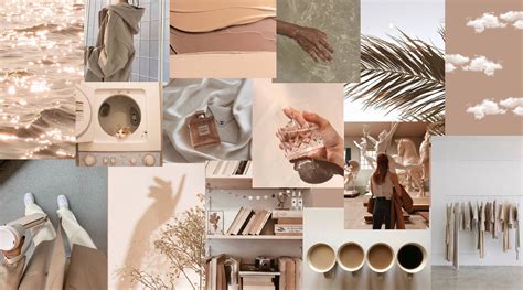 Beige Aesthetic Collage Wallpapers For Free Wallpapers Com