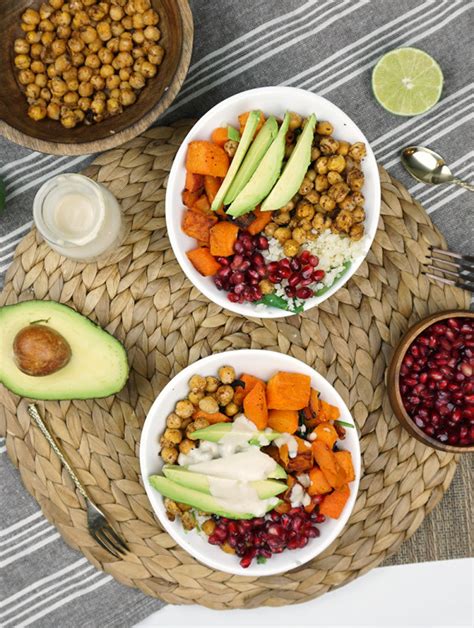 Vegan Buddha Bowl With Squash And Spiced Chickpeas Bijoux And Bits