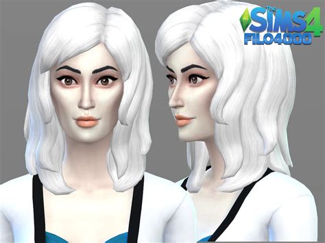 The Sims Resource White Hair Recolor 17 Base Game Style